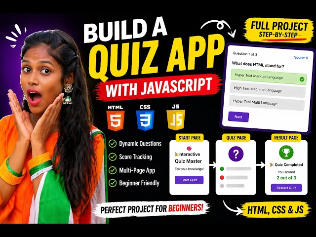 Build a Quiz App with JavaScript (Full Project for Beginners)