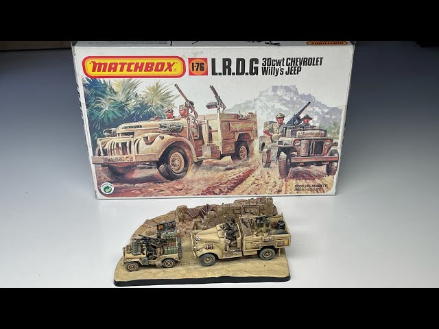 I build the Matchbox classic 1/76 scale Long Range Desert Group set.