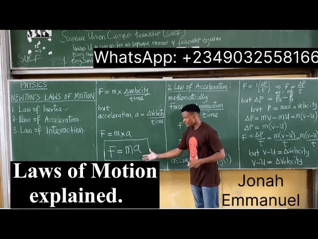 Newton’s Laws of Motion | JAMB and WAEC Physics tutorials #excellenceacademy #jonahemmanuel #physics