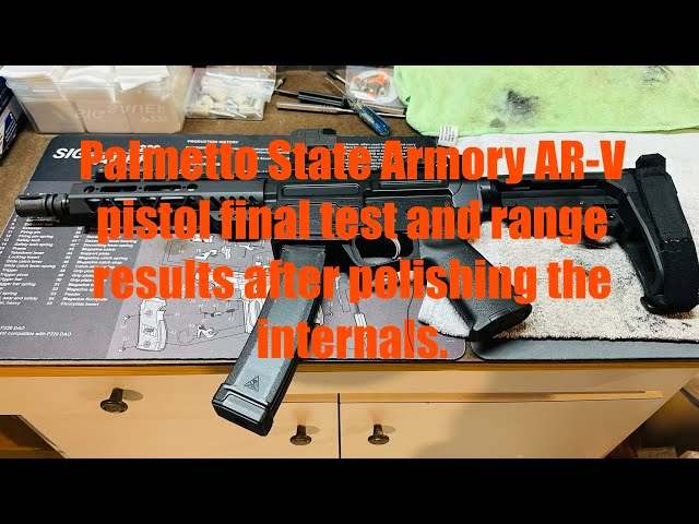 Palmetto State Armory AR-V 9mm pistol - final review after firing range.  Includes shooting video.