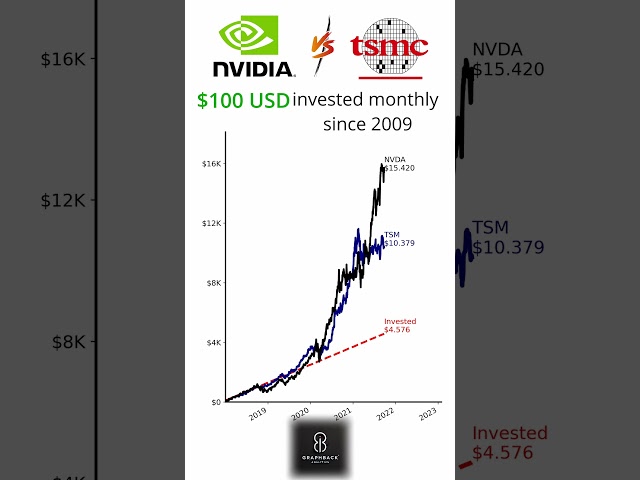 🚀Nvidia (NVDA) vs Taiwan Semiconductor Manufacturing (TSM): $100/Month Since 2000 — Who Dominates?💸
