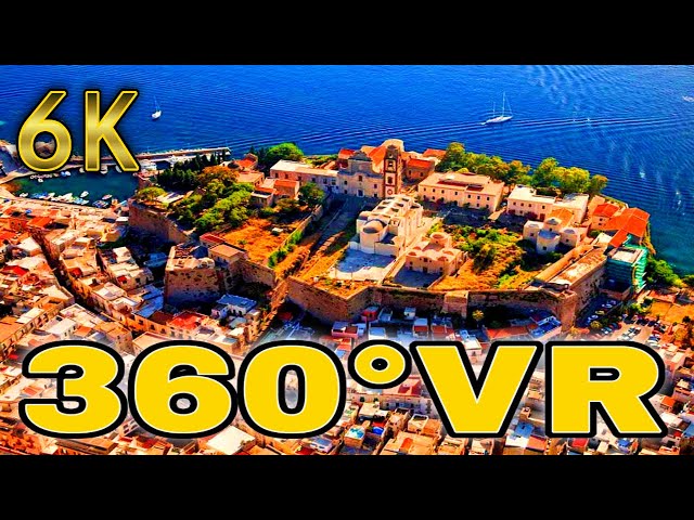 360° VR Lipari City Walkin Revealed Harbour Sicily Tourism Italy Holiday 6K 3D Virtual Reality HD 4K