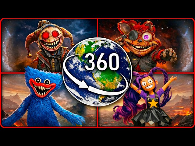 TOP 4 Terrifying Creatures Found on Google Earth! (Poppy Playtime 5 VR 360°)