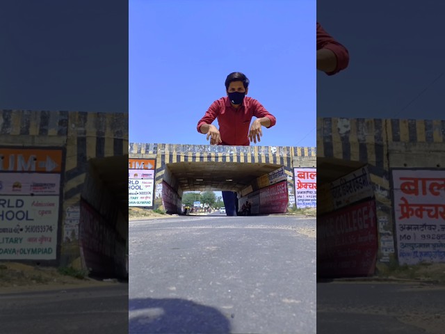 bypass road 🛣️ Jumping vfx magic video kinemaster editing 13 second #ytshorts #shortsfeed #magic