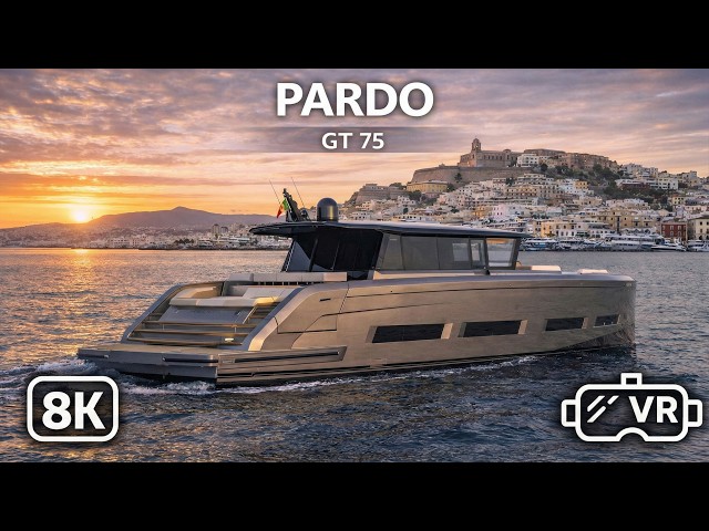 Inside a $5 Million Italian Superyacht | Pardo GT75 — 8K VR 180 Luxury Tour