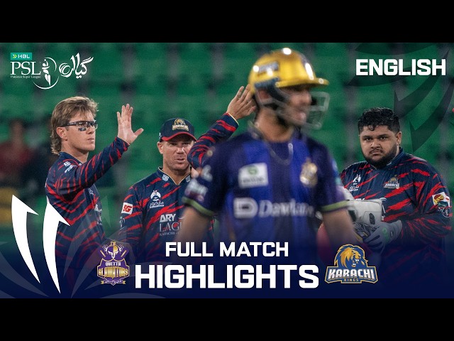 Full Highlights | Quetta Gladiators vs Karachi Kings | English | Match 2 | HBL PSL 11 | MZB1K