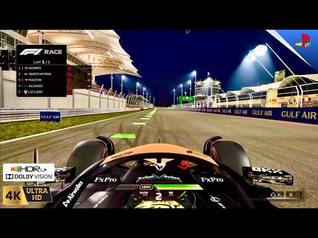 Epic Night Race in Bahrain! | F1 2024 Gameplay Masterclass 🚀 4k60fps HDR || PS5 pro