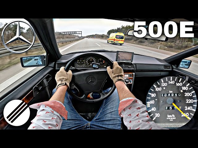 Mercedes-Benz W124 500E TOP SPEED DRIVE ON GERMAN AUTOBAHN🏎