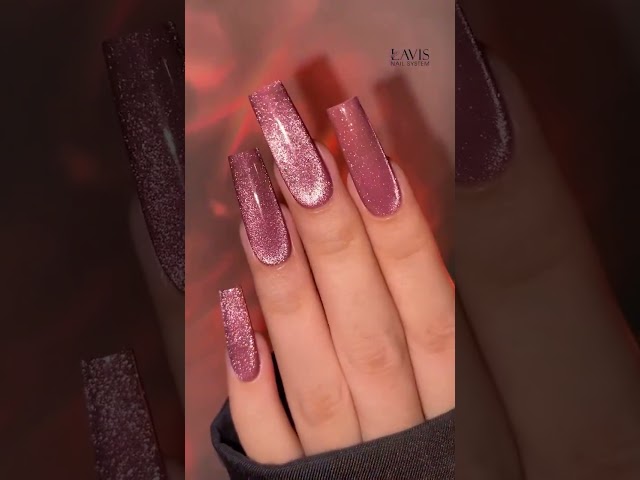 Sharp, sleek, and purrfectly polished with LAVIS Cat Eye gel colors