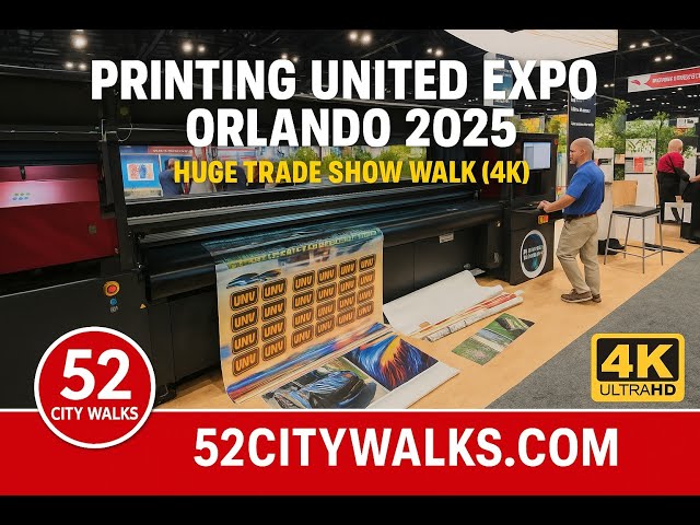Walking the Printing United Expo 2025 | Orange County Convention Center Orlando Florida (4K) Part 1
