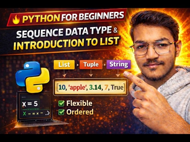 Sequence Data Types in Python | List in Python Explained for Beginners