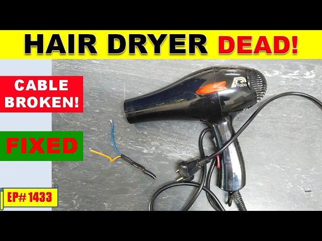 Dead Hair Dryer Repair | Broken Cable Fixed | Haseeb Electronics EP#1433