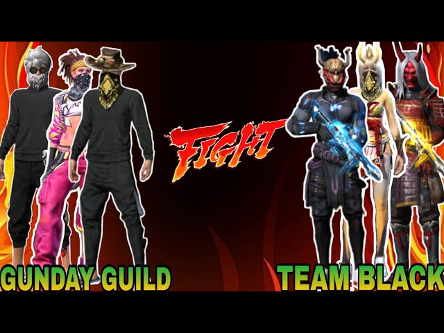 Gunday Esp guild vs team black fight || dou vs dou best gameplay in clash squad match || #freefire