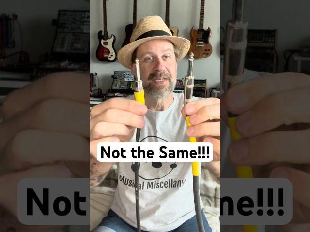 Instrument Cable vs Speaker Cable