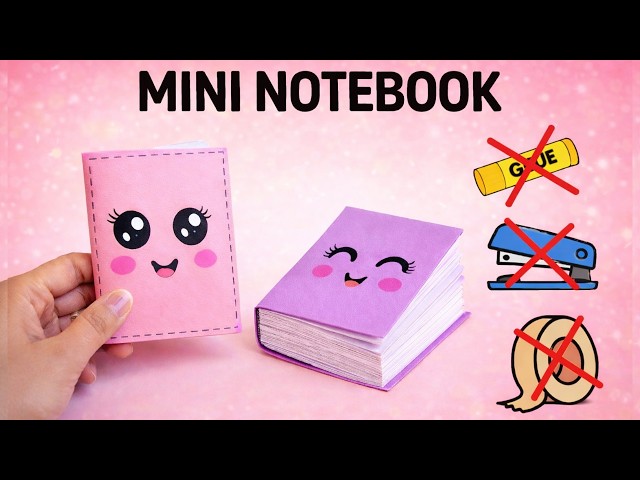 How To Make  DIY Mini Notebook📒 || Easy Cute Paper Notebook || No Glue Craft Idea