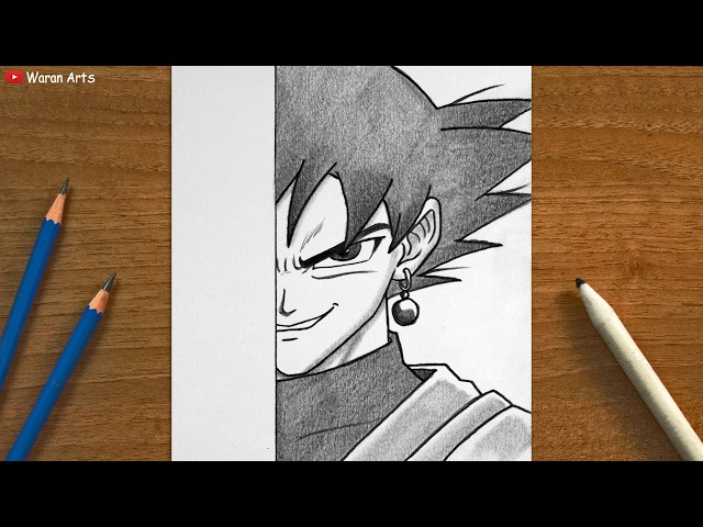 Easy Anime Drawing || How to Draw Goku Black Pencil Sketch Tutorial || Dragon Ball Super Drawing