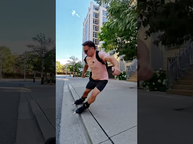 90’s vs. NOW. ￼ ‘Hockey stops’ ware considered impossible for street. #inlineskating #rollerblading