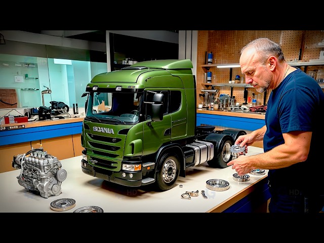 Man Builds an INCREDIBLE $2,000 Scale SCANIA RC TRUCK with WORKING MECHANISMS by @boxworks1001