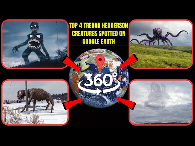 VR 360° - Top 4 Trevor Henderson Creatures Spotted on Google Earth!