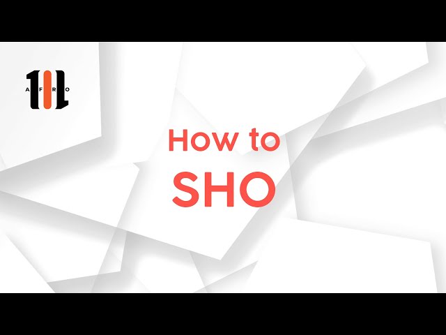 How to SHO - Quick dance tutorial by Afro 101