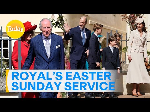 Königliche Familie besucht den Ostergottesdienst | Today Show Australia
