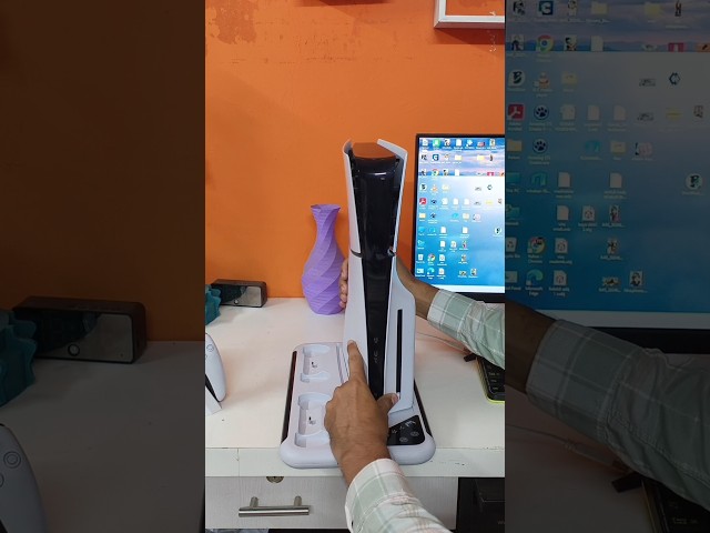 PS5 Slim RGB Vertical stand with Cooling fan #ps5 #gaming #playstation