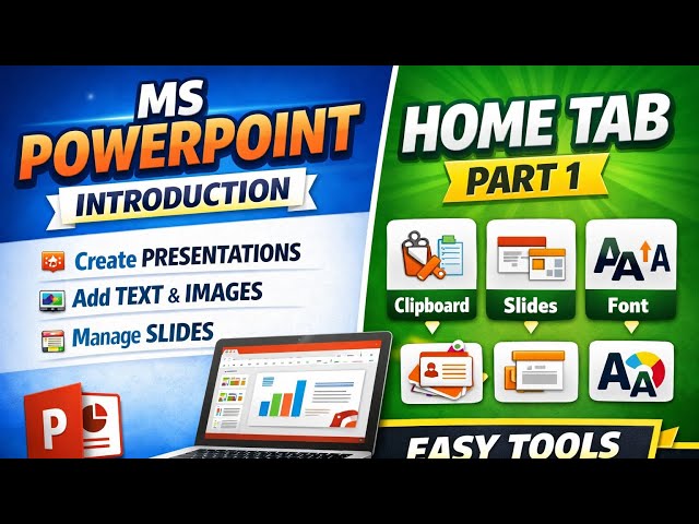 Ms Powerpoint Introduction & Home Tab part | Ms powerpoint Tutoriol in urdu