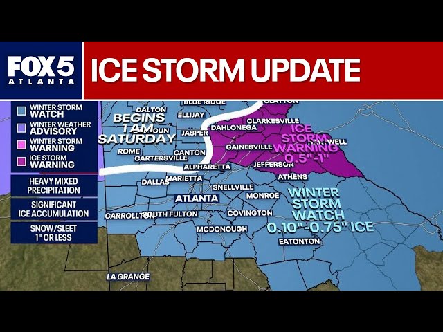 Georgia ice storm tracker update | FOX 5 News
