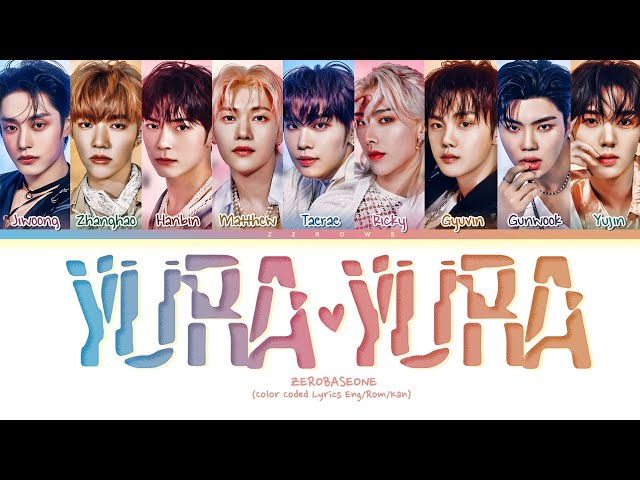 ZEROBASEONE (제로베이스원) - 'YURA YURA' (ゆらゆら -運命の花-) Lyrics (제로베이스원 YURA YURA 가사) Color Coded Lyrics