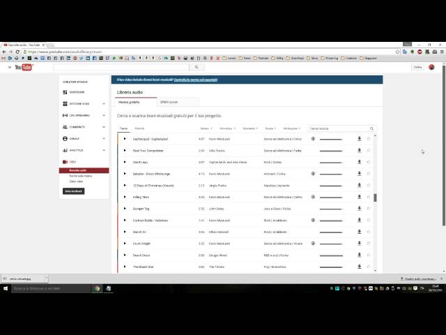 Come scaricare brani GRATIS per i video Youtube - Tutorial PC HD ITA