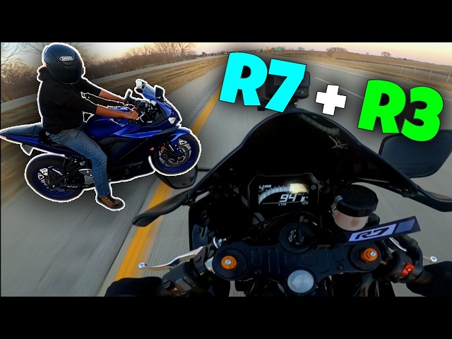 Yamaha R7 and R3 rip the backroads