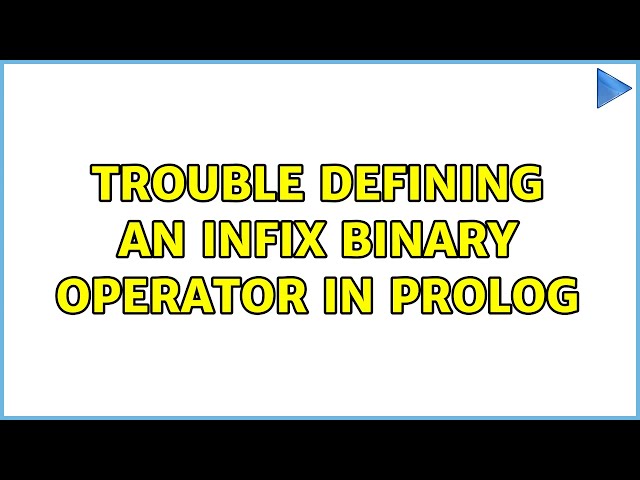 Trouble defining an infix binary operator in prolog (2 Solutions!!)