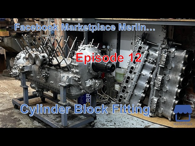 Halifax W7715 Merlin Engine EP12.Cylinder Block Fitting Day!