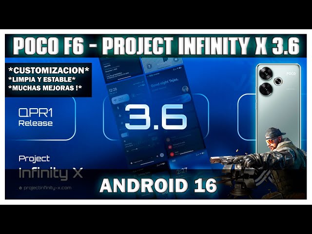 Poco F6 - Project Infinity X 3.6! The favorite AOSP gets updated!