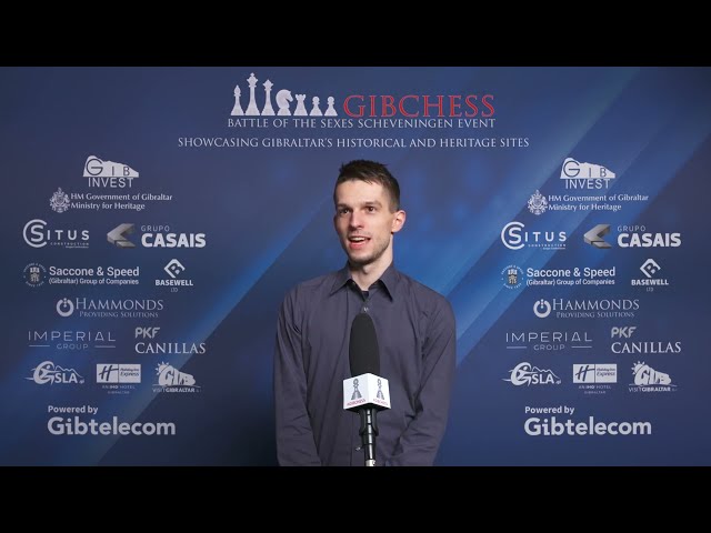 #GibChess Battle of the Sexes, Round 3, interview with Balazs Csonka