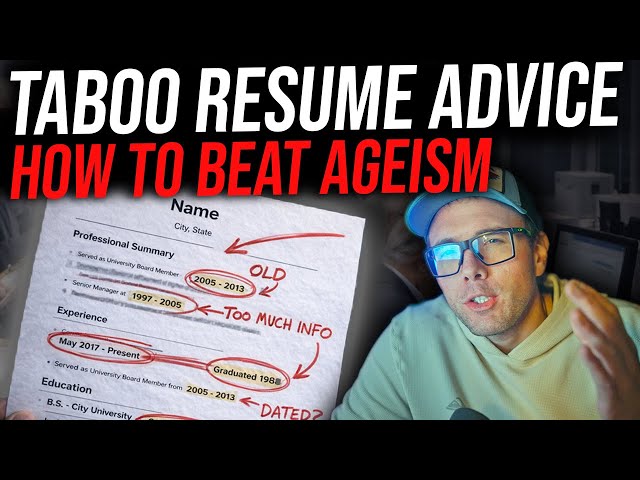 TABOO RESUME ADVICE - THE "RISE" OF AGEISM AND HOW TO BEAT IT!