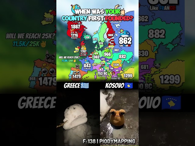 When was your country first founded? #usa #mapping #map #shorts #popular #fyp