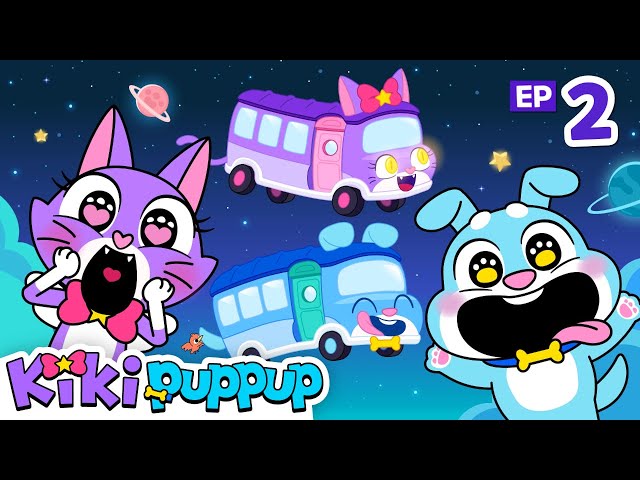 [NEW] Wheels on the Bus 🚌 | Round and Round | EP02 | Cartoon for Kids | Kikipuppup Nursery Rhymes