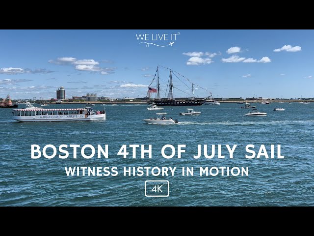 USS Constitution Sails Boston Harbor | 4th of July Parade of Boats (Real Sounds)