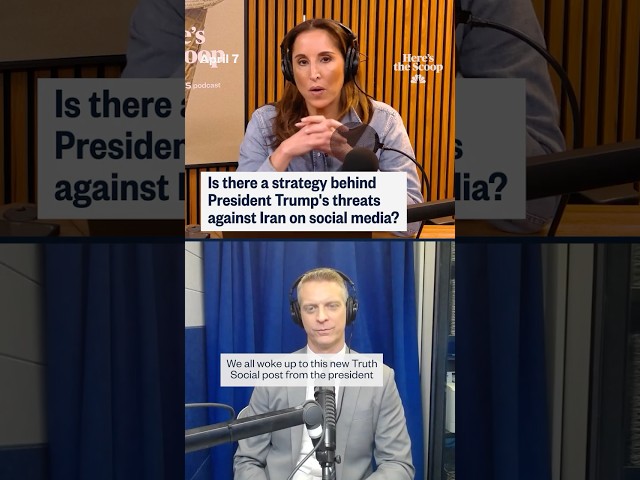 Is there a strategy behind President Trump's threats against Iran on social media?