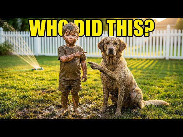 Funny Muddy Toddler and Labrador Story 😂 | Elephant Washes Them Clean | Apr 7