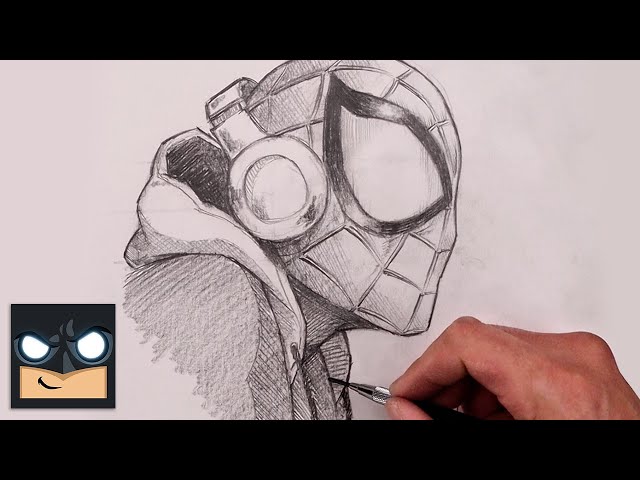 Draw Miles Morales Spider-Man Step by Step | Easy Sketch Lesson