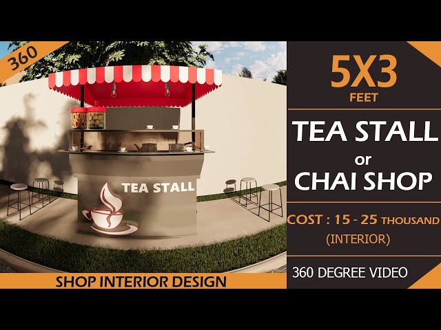 5x3 Tea Stall | Roadside Chai Shop design | Tea Stall Design Idea | 360 Tea Shop Interior Design