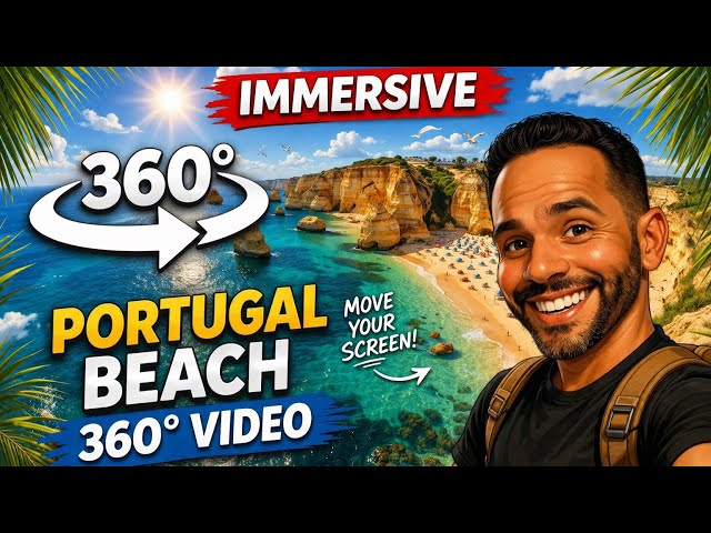 Portugal Beach 360° Video | Immersive Coastal Drone Experience (4K)