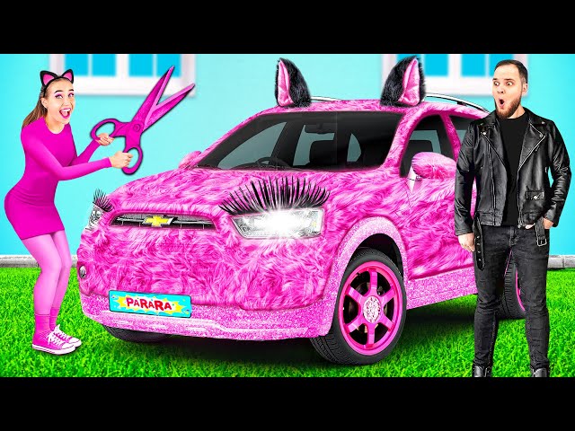 Pink Car vs Black Car Challenge | Funny Situations by PaRaRa Challenge