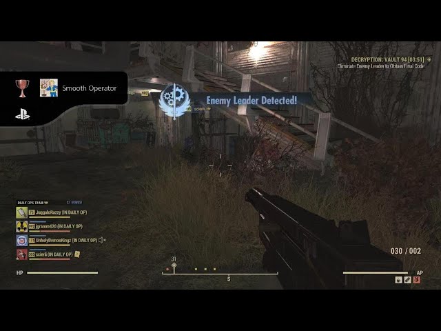 Trophy: Smooth Operator (BRONZE) Earn Elder Rewards from a Daily Op