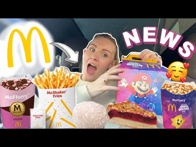 SO DELICIOUS, right?! 😍😋 ALL THE NEW MCDONALD'S ITEMS TESTED! Mario Meal, Sauce Trio, McFlurry Po...