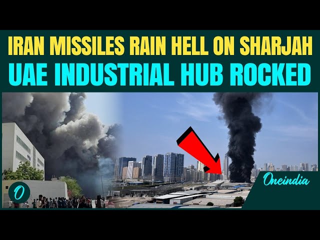Back-To-Back Iranian Missiles POUND UAE, Sharjah Industrial Zone Shattered, Civilians FLEE In Panic