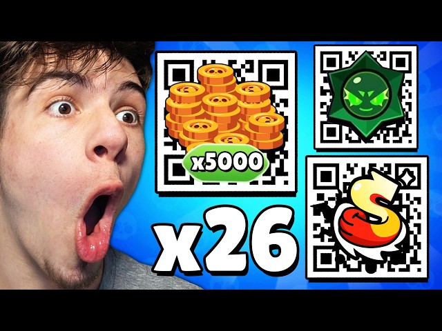 ALL 26 WORKING QR CODES 100% IN BRAWL STARS!