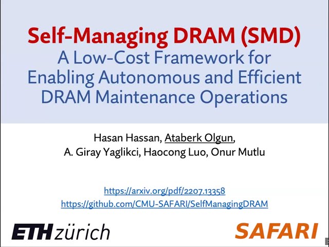 Self-Managing DRAM: Talk at FMS 2025 - Prof. Onur Mutlu